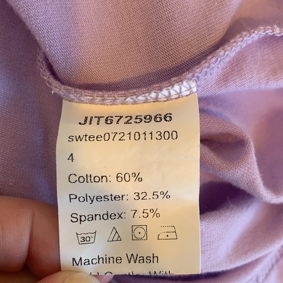 SHEIN Women’s XS Small Purple Beaded Embellished Purple Short Sleeve T-Shirt - Picture 5 of 5